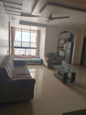 Living Room in 3 BHK Apartment at Adajan – for Rent