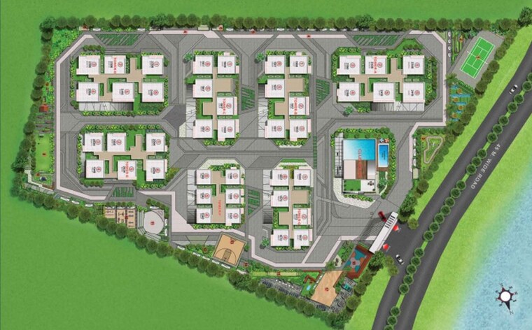 Master Plan, candeur-lakescape 3 Bedroom 1917 Sq.Ft. Apartment In Kondapur Hyderabad 10166598