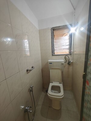 Bathroom in 1 BHK Apartment at Sai Sangh CHS, Nerul – for Rent