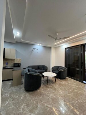 Living Room in 1 BHK Builder Floor at Bestech Cyber Park, Sector 36 – for Rent