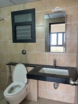 Bathroom in 3 BHK Apartment at Puravankara Purva Atmosphere, Thanisandra Main Road – for Rent