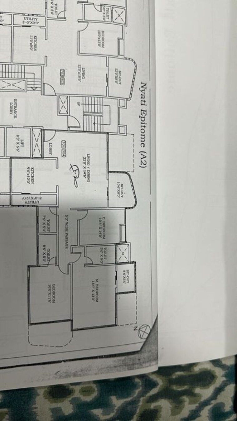 Floor Plan, nyati county 3 Bedroom 1937 Sq.Ft. Apartment In Nyati County Pune 10167018