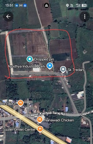  Industrial Plot – Map Location View at Ayodhya Industrial Park, Lajpore - for Sale