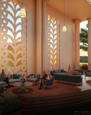 Living Room in 3 BHK Apartment at Paradise Sai World Legend, Kalyan West – for Sale