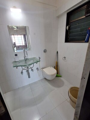 Bathroom in 2 BHK Apartment at Thakur Vishnu Shivam Tower, Kandivali East – for Rent