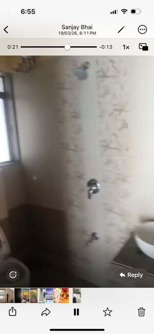Bathroom in 3 BHK Apartment at Balaji Delta Central, Kharghar – for Rent