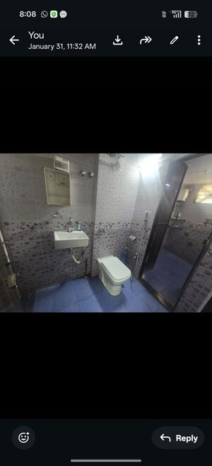 Bathroom in 2 BHK Apartment at Ankur CHS Kandivali West, Kandivali West – for Rent