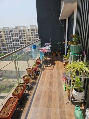 Balcony in 2 BHK Apartment at Paranjape Broadway, Wakad – for Rent