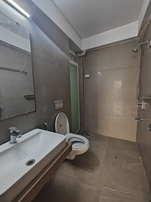 Bathroom in 3 BHK Apartment at Akshar Alvario, Seawoods – for Rent