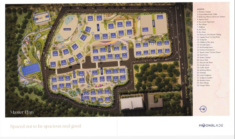 Master Plan, ira-moon-glade 4 Bedroom 3535 Sq.Ft. Apartment In Narsingi Hyderabad 10168510