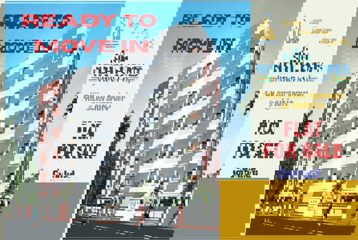 2 BHK 1050 Sq.Ft. Apartment in Nidhi Homes Adibatla