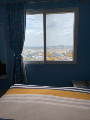 Bedroom in 2.5 BHK Apartment at Prestige Lakeside Habitat, Varthur – for Rent