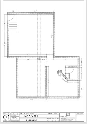 Floor Plan in  Office Space at East Of Kailash – for Rent