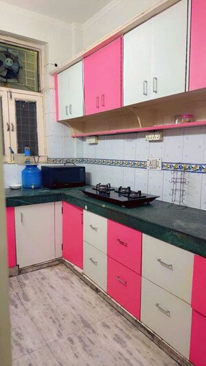Kitchen in 2 BHK Builder Floor at Green Fields Colony – for Rent