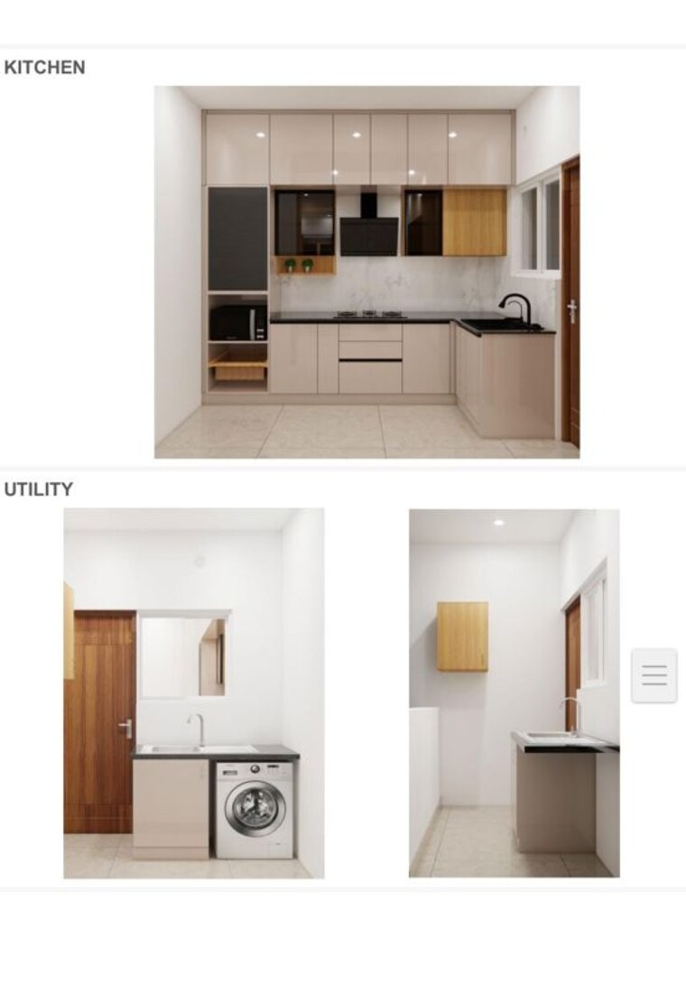 Kitchen, adarsh-greens 2 Bedroom 1050 Sq.Ft. Apartment In Kogilu Bangalore 10169883