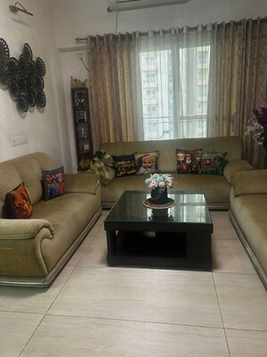Living Room in 3.5 BHK Apartment at Gaur Sportswood, Sector 79 – for Rent