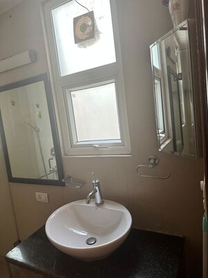 Bathroom in 1 BHK Builder Floor at Panchsheel Park – for Rent