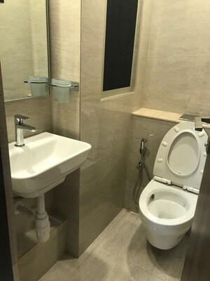 Bathroom in 1 BHK Apartment at Hiranandani Regent Hill, Powai – for Rent