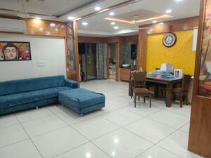 Living Room in 3 BHK Apartment at Kudasan – for Rent
