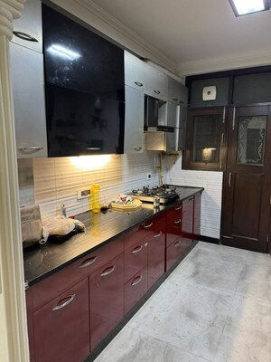 Kitchen in 3 BHK Builder Floor at Green Park Extension – for Rent