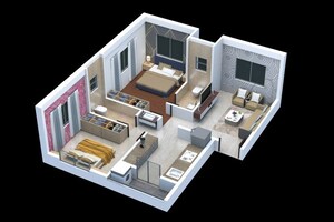 Floor Plan in 2 BHK Apartment at Shivaji Nagar – for Sale