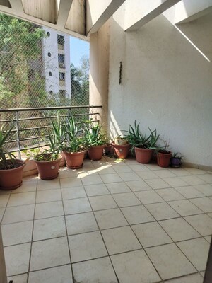Balcony in 3 BHK Apartment at Nandan Vatsalya Vihar, Aundh – for Sale