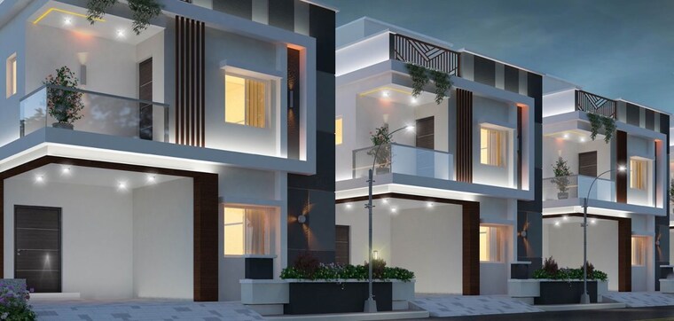 Exterior View, praneeth-pranav-knightwoods 3 Bedroom 1800 Sq.Ft. Villa In Beeramguda Hyderabad 10173963