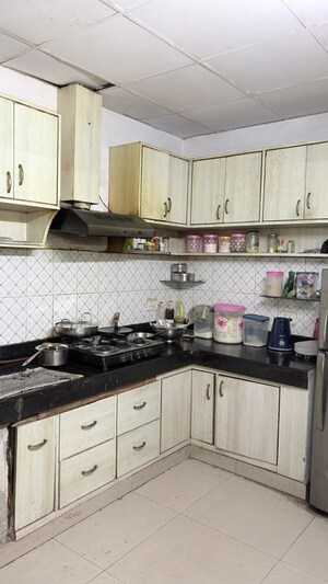 Kitchen in 3 BHK Apartment at Shipra Sun Tower, Shipra Suncity – for Rent