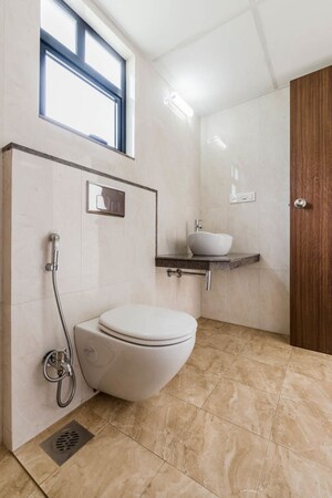 Bathroom in 3 BHK Apartment at Duville Riverdale, Kharadi – for Rent