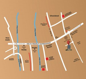3 BHK Apartment – Map Location View at AIGIN Royal Park, Mahurali - for Sale