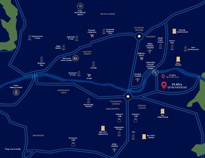 2 BHK Builder Floor – Map Location View at Purva Atmosphere, Keshav Nagar - for Sale