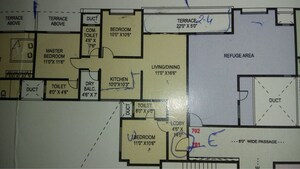 Floor Plan in 3 BHK Apartment at Mainland Valencia, Wagholi – for Sale