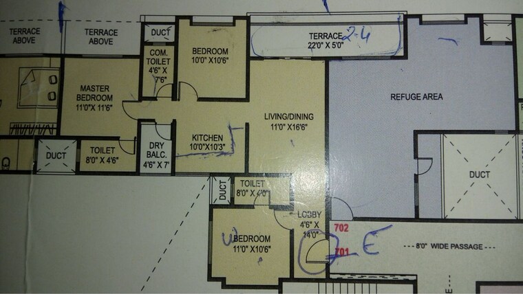 Floor Plan, mainland-valencia 3 Bedroom 1390 Sq.Ft. Apartment In Wagholi Pune 10132894