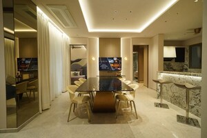 Living Room in 3 BHK Apartment at Oberoi Sky City, Borivali East – for Rent