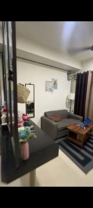 Living Room in 1 BHK Apartment at Lodha Crown Quality Homes, Majiwada – for Rent