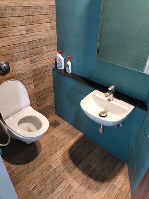 Bathroom in 1 BHK Apartment at Lodha Crown Quality Homes, Majiwada – for Rent