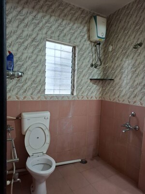 Bathroom in 3 BHK Apartment at Pranayraj Plaza, Dhanori – for Rent