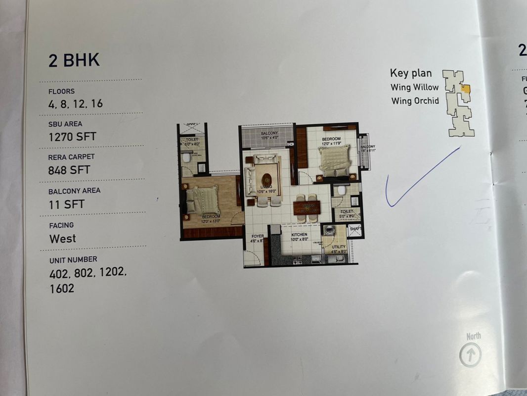 2 BHK 848 Sq.Ft. Apartment in Sumadhura Folium