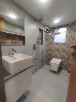 Bathroom in 3 BHK Apartment at Vasundhara CHS Santacruz, Santacruz West – for Rent