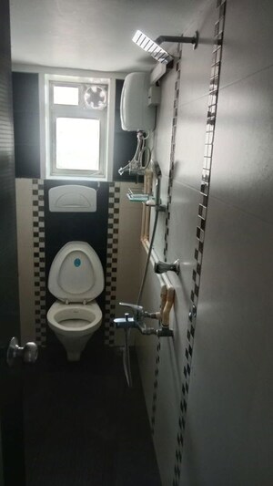Bathroom in 1 BHK Apartment at Sanghvi Evana, Worli – for Rent