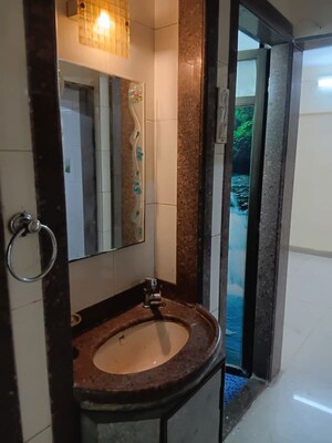 Bathroom in 2 BHK Apartment at Kopar Khairane – for Rent