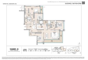 Floor Plan in 3 BHK Apartment at Godrej Skyshore, Versova – for Sale