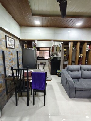 Living Room in 1 BHK Apartment at Shree Ashirwad CHS Kopar, Kopar Khairane – for Rent