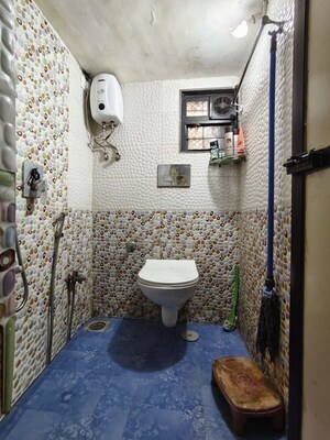 Attached Bathroom in 1 BHK Apartment at Shree Ashirwad CHS Kopar, Kopar Khairane – for Rent