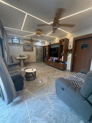 Living Room in 3 BHK Apartment at Runwal Pearl, Manpada – for Sale