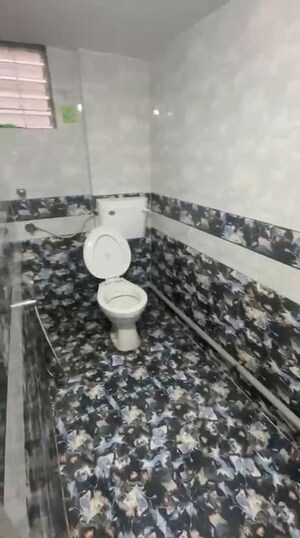 Bathroom in 1 RK Apartment at Rabale – for Rent