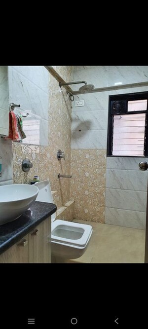 Bathroom in 2 BHK Apartment at Dheeraj Gaurav Heights, Jogeshwari West – for Rent