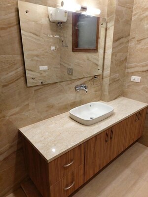 Bathroom in 4 BHK Builder Floor at Jor Bagh – for Rent