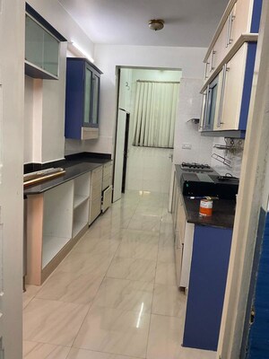 Kitchen in 3 BHK Apartment at India Golden Enclave Apartments, Old Airport Road – for Rent