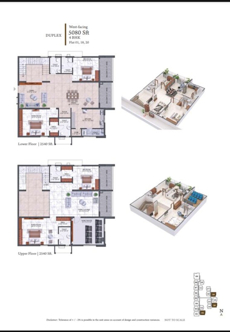 Floor Plan, hallmark-treasor 4 Bedroom 5080 Sq.Ft. Apartment In Narsingi Hyderabad 10182259